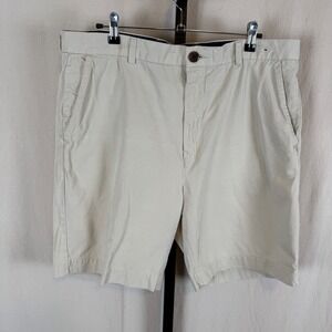 Saltaire Malibu Twill Mens Silk Cotton Shorts Beige Khaki Size 38 MR3169E‎